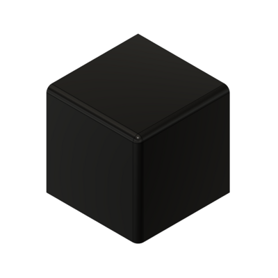 MODULAR SOLUTIONS PART<br>END CAP FOR 3-WAY BODY CONNECTION, SQUARE, BLACK, USED WITH 40-010-1
